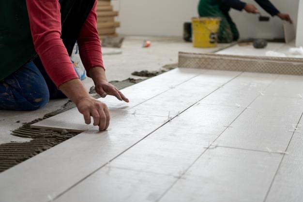 Tiling Adhesive Application